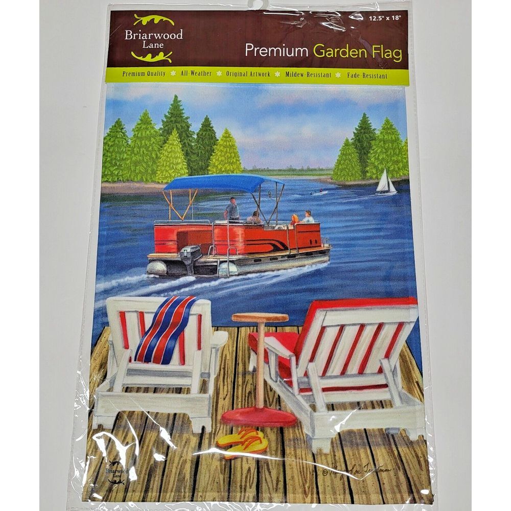 New‎ Dockside Garden Flag Colorful 12.5" x 18" Indoor Outdoor Decor Lakeside